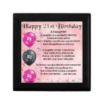 Daughter Poem 21st Birthday Keepsake Box