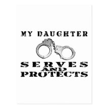 Daughter Serves Protects - Hat Postcard