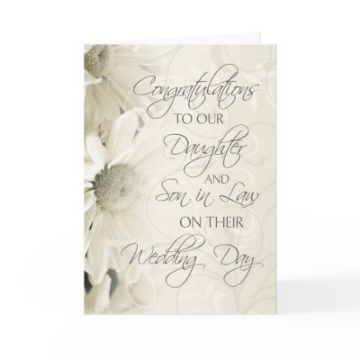 Daughter &amp; Son In Law Wedding Congratulations Card