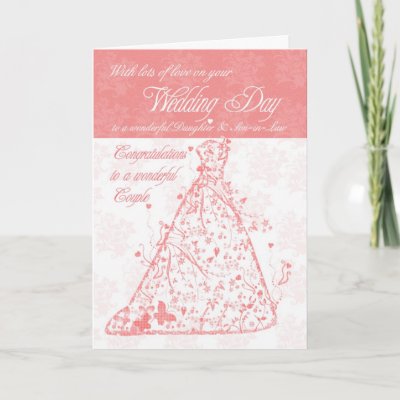 Daughter & Son-in-Law wedding day congratulations Greeting Card