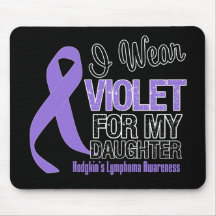 Daughter Violet Ribbon Hodgkins Lymphoma Mousepad