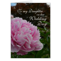 Daughter Wedding Day Peony Greeting Card