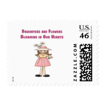 Daughters are Flowers Blooming in Our Hearts Postage