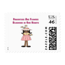 Daughters Are Flowers Blooming in Our Hearts Postage Stamps