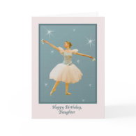 Daughter's Birthday Card with Ballet Dancer card
