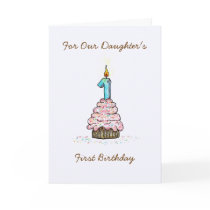 Daughter's First Birthday cards by pamdicar Daughter's First Birthday cards