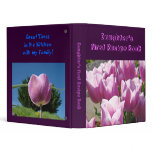 Daughter's First Recipe Book binder Purple Tulips