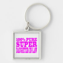 Daughters in Law : Pink Super Daughter in Law Key Chains