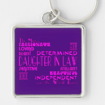Daughters in Law Weddings & Birthdays : Qualities Key Chains