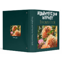 Daughters & Mother Treasure Book Dahlia Flowers Vinyl Binder