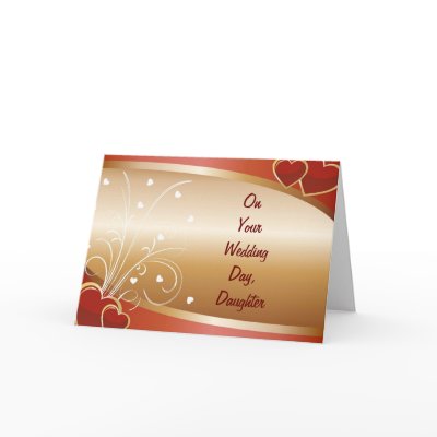 'DAUGHTER'S' WEDDING DAY GREETING CARDS
