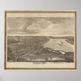 Davenport, Iowa, as seen from south west print