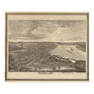 Davenport, Iowa, as seen from south west print