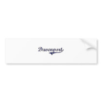 Davenport Washington Classic Design Bumper Sticker