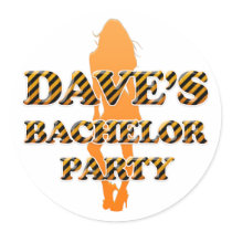 Dave's Bachelor Party stickers by CustomNameProducts Dave's Bachelor Party stickers