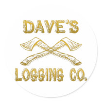 Dave's Logging Company stickers by CustomNameProducts Dave's Logging Company stickers