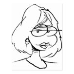 davholle girl portrait post card