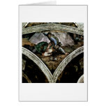 David And Goliath By Michelangelo Buonarroti Card