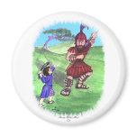DAVID AND GOLIATH REFRIGERATOR MAGNETS