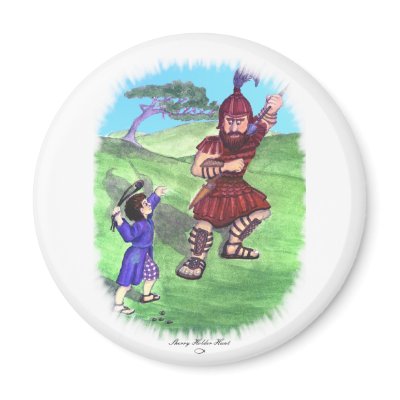 DAVID AND GOLIATH REFRIGERATOR MAGNETS by SherryHolderHunt