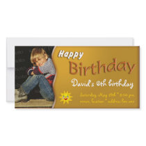 David Birthday Photo Invitation photo cards by Kidsplanet David Birthday Photo Invitation photo cards