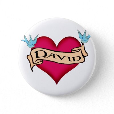 David Custom Heart Tattoo Tshirts Gifts Pin by customtattoogifts