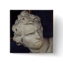 David, detail of the head, 1623-23 buttons