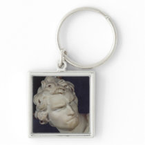 David, detail of the head, 1623-23 key chain