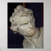 David, detail of the head, 1623-23 print