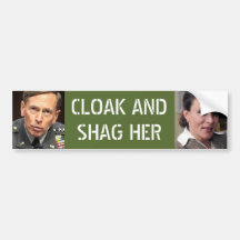 David Petraeus: Cloak and Shag Her Bumper Sticker