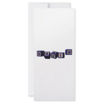 David toy blocks in blue. rack cards by toyblocks David toy blocks in blue. rack cards