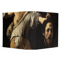 David with the Head of Goliath, Caravaggio Vinyl Binder