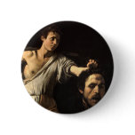 David with the Head of Goliath, Caravaggio Pinback Buttons
