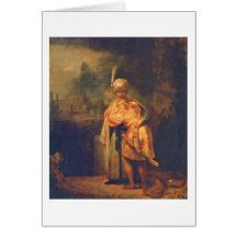 David'S Farewell Jonathan By Rembrandt Van Rijn Card