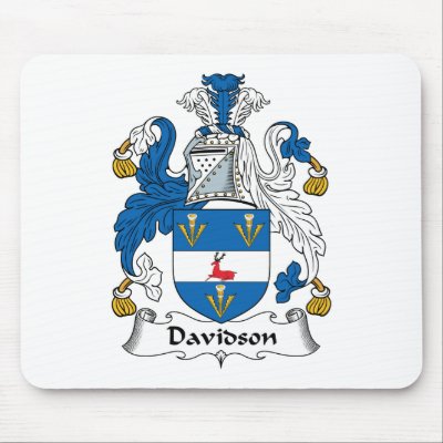 Davidson Family Crest Mouse Mat by coatsofarms