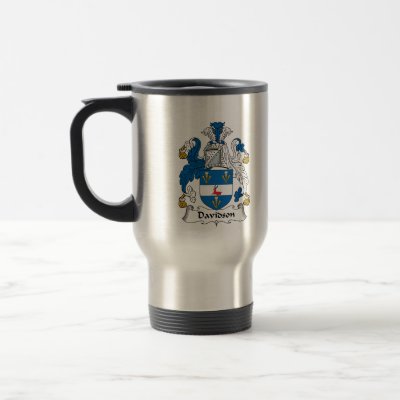 Davidson Family Crest mug. Davidson Coat of Arms / Davidson Family Crest