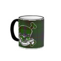 Davidson Tartan Skull Mug by Scottish_Tartans Davidson Tartan Skull Mug