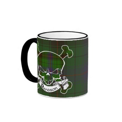 Davidson Tartan Skull Mug by Scottish_Tartans