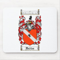 DAVIES FAMILY CREST -  DAVIES COAT OF ARMS mousepads