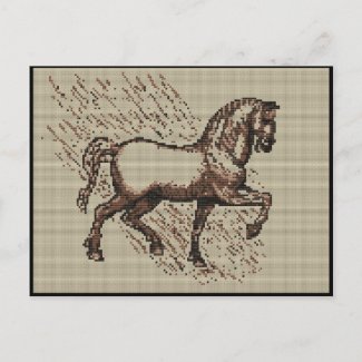 DAVINCI HORSE postcard