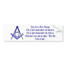 DaVinci Mason Bumper Sticker bumper stickers by NordicArms DaVinci Mason Bumper Sticker bumper stickers