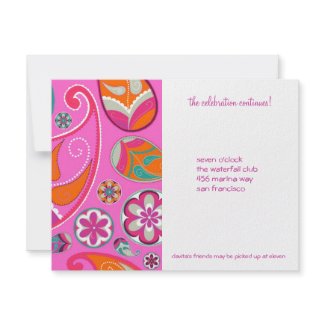 Davita Bat Mitzvah Invitation Birthday Reception invitation
