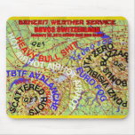 Davos Weather and Ski Trail  Map Mousepad