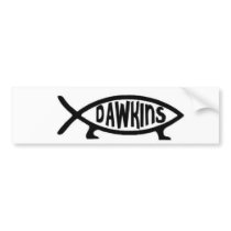 Dawkins Fish bumper stickers