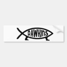 Dawkins Fish Bumper Sticker