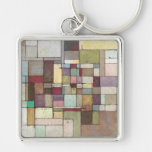 Dawn Beach Lattice Abstract Painting keychains