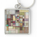 Dawn Beach Lattice Abstract Painting keychains