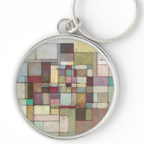Dawn Beach Lattice Abstract Painting Key Chains