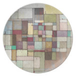 Dawn Beach Lattice Abstract Painting Plate plates