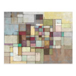 Dawn Beach Lattice Abstract Painting postcards